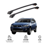 MITSUBISHI OUTLANDER 2007-2012 TRX1 Thunder Carrier Barres transversales pour galerie de toit de voiture, 2 barres